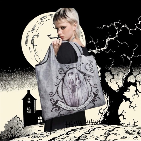 Accessories - Tim Burton Gothic Gray Tote Bag